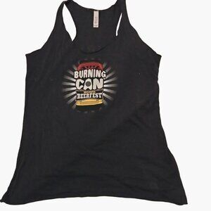 Burning Can Racerback Tank Top  Beerfest 2017 Oskar Blues Brewery M Black